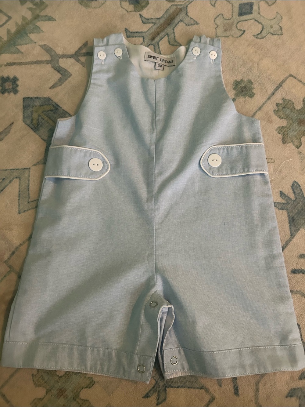 Sweet Dreams Light Blue Boys One-Piece Romper